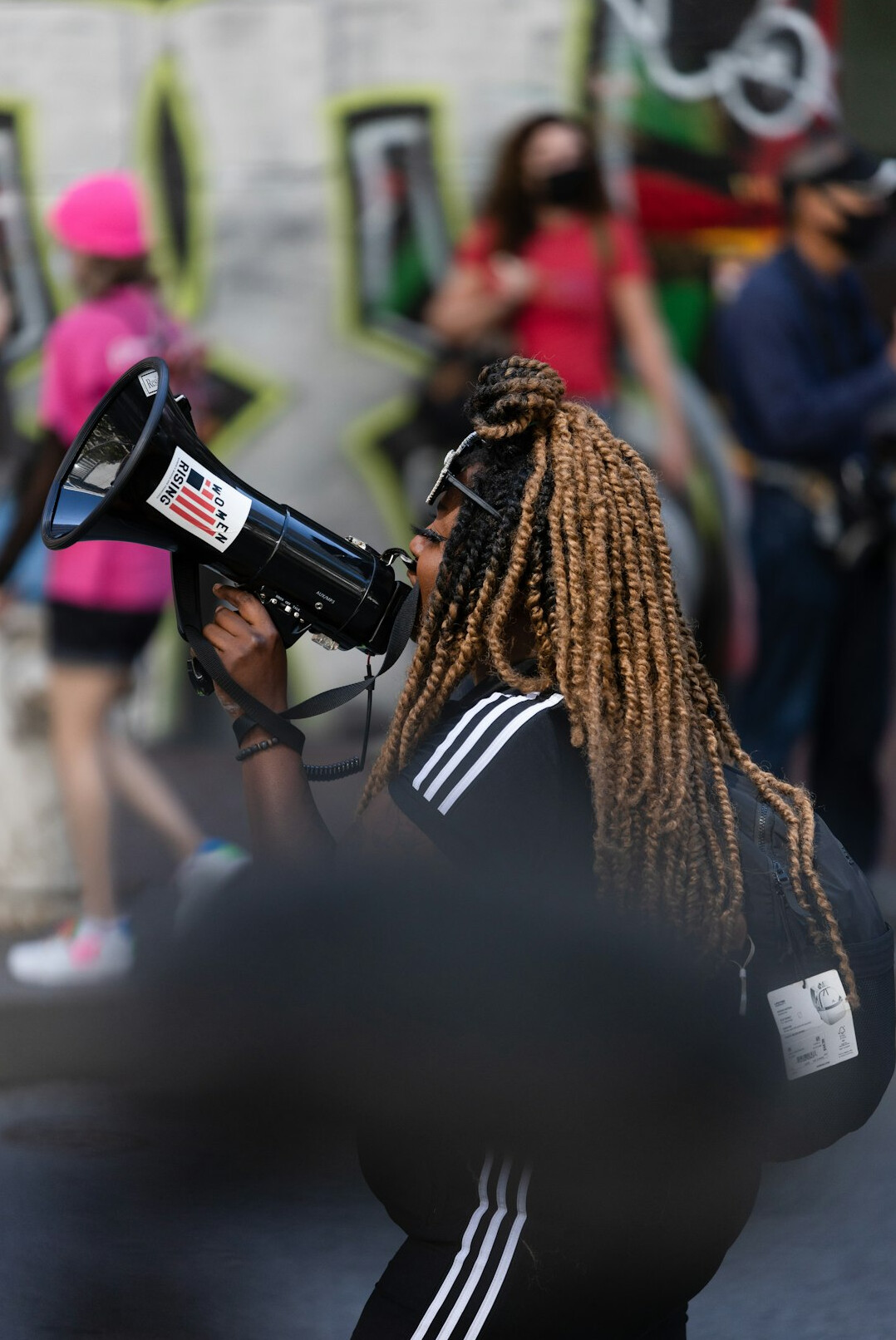 protest march in city